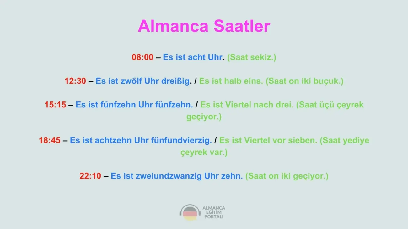 Almanca Saatler