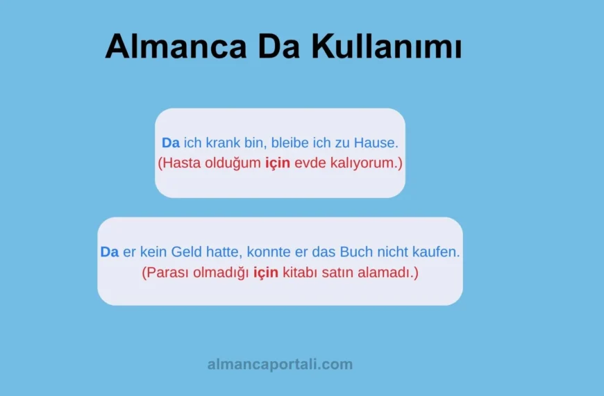 Almanca Eğitim Portalı 4 Almanca Da Kullanımı