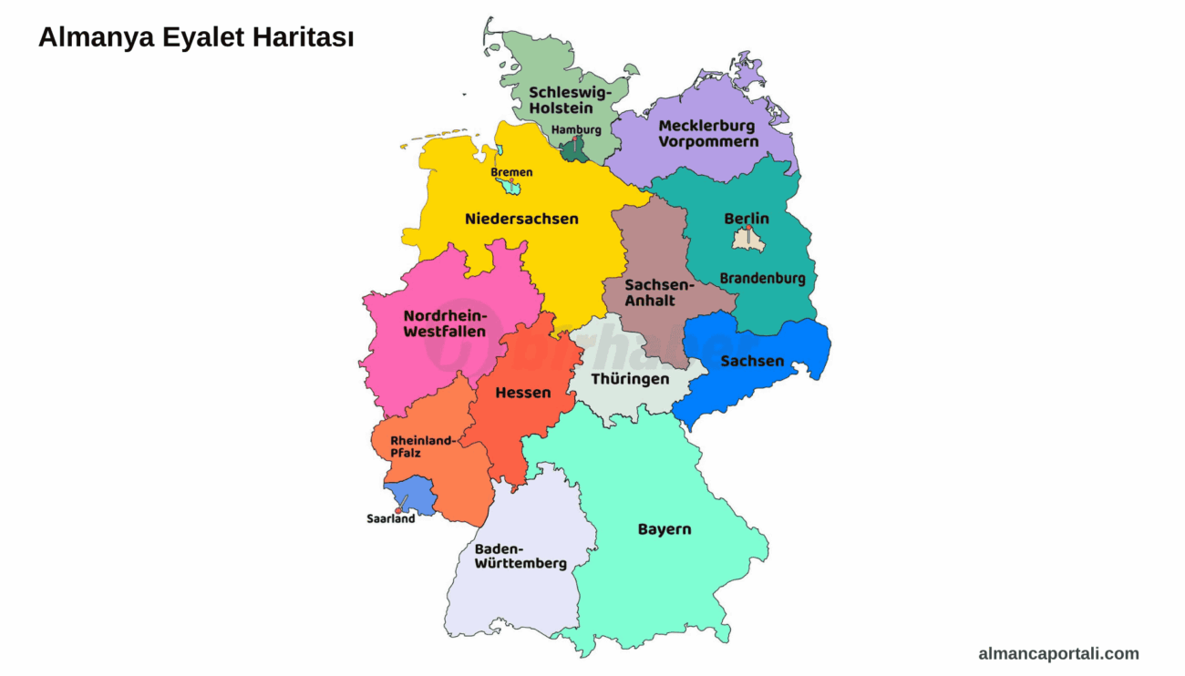 Almanya Haritası 3 Almanya Eyalet Haritası
