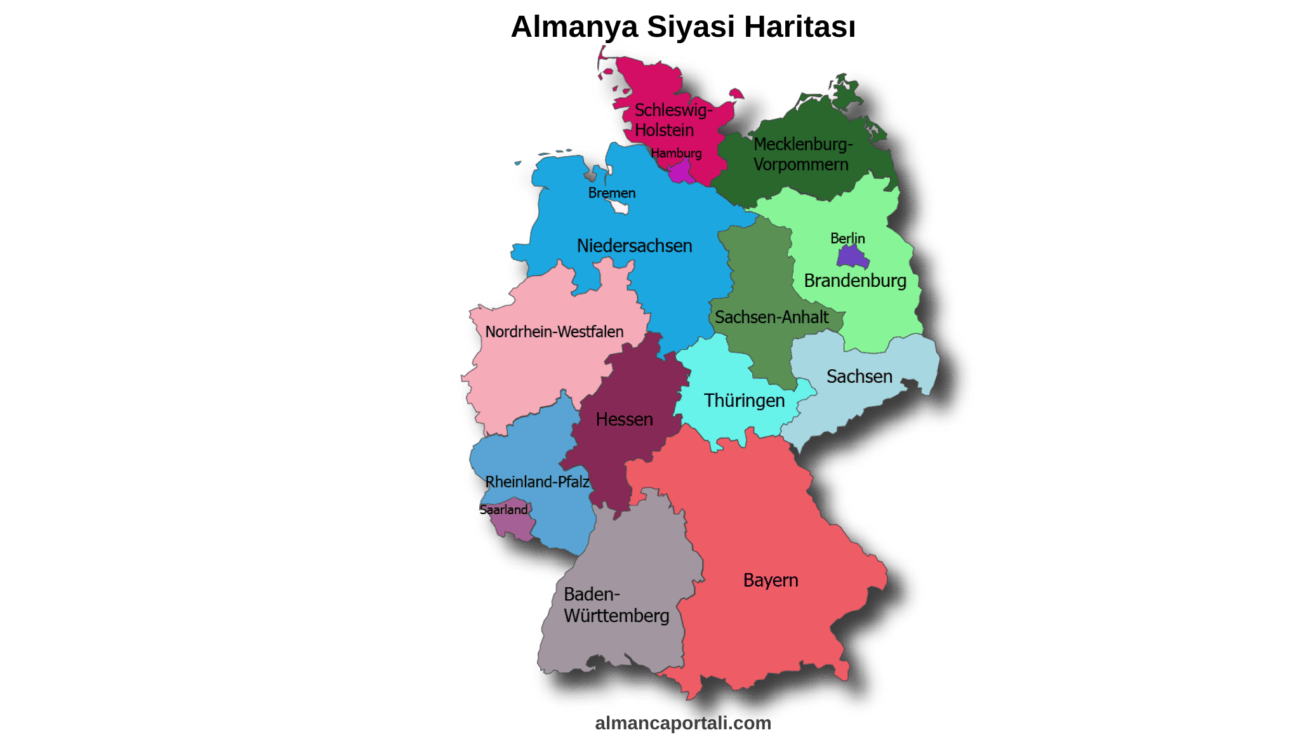 Almanya Haritası 4 Almanya Siyasi Haritası