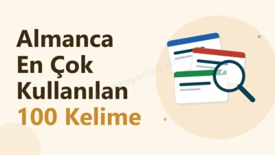 Almanca Portalı Ana Sayfa - Gutenberg 7 Almanca en çok kullanılan 100 kelime: renkli kelime kartları ve büyüteç